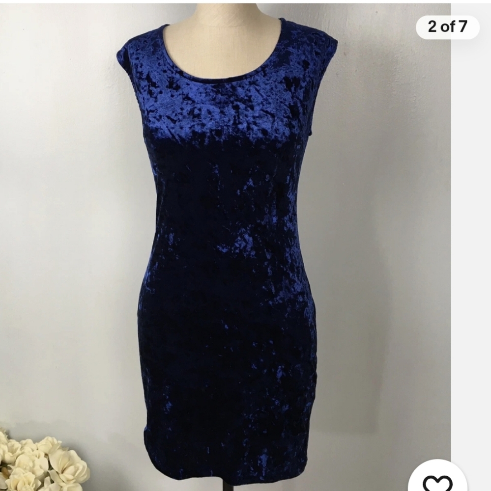 Forever 21 Velvet Women's Bodycon Blue Dress